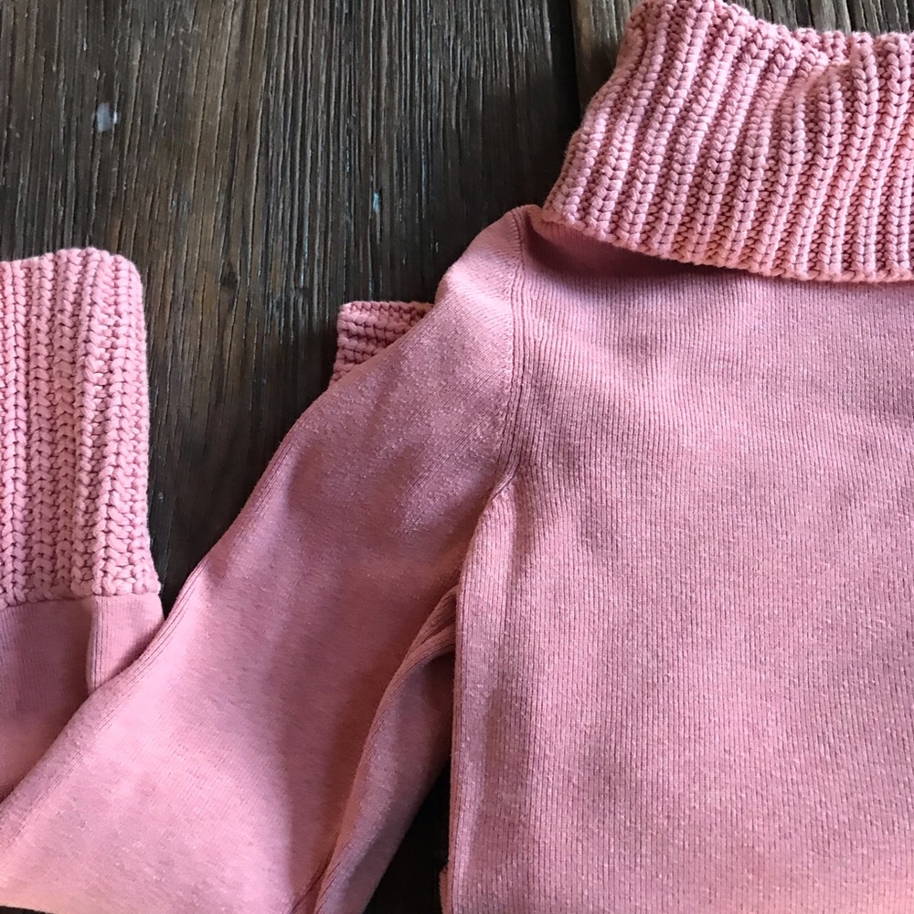 Ann Taylor loft 100% cotton Rose woven  neck